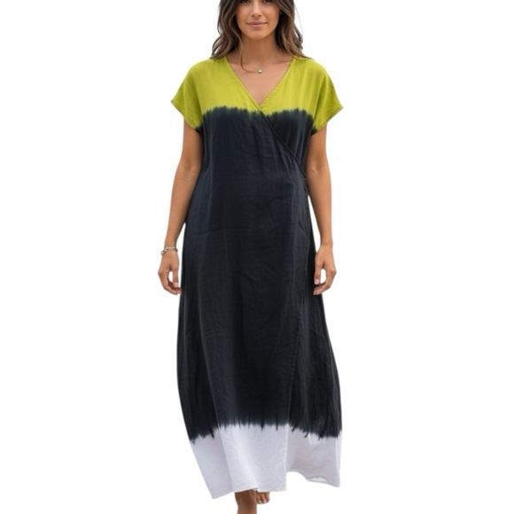 Soft Surroundings Dresses & Skirts - NWT Soft Surroundings Medium Linen Maxi Dress Dip Dyed